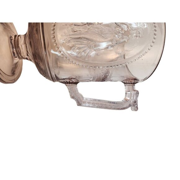 Antique Clear Glass Victorian Style Pitcher With Embossed Greek Mythology Design - Picture 15 of 16